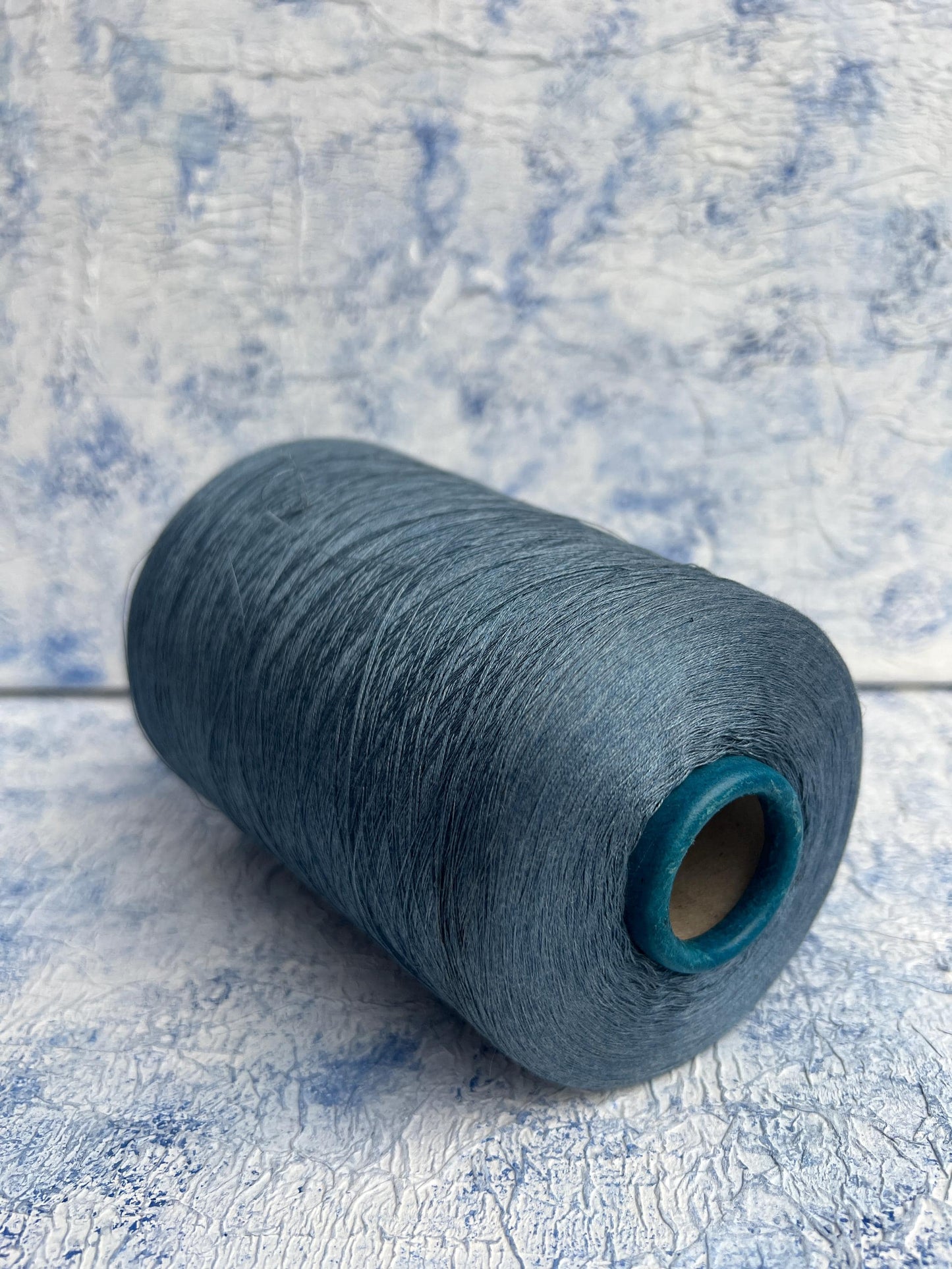 Silk yarn on cone 100%,Yarn for knitting, Color SteelBlue