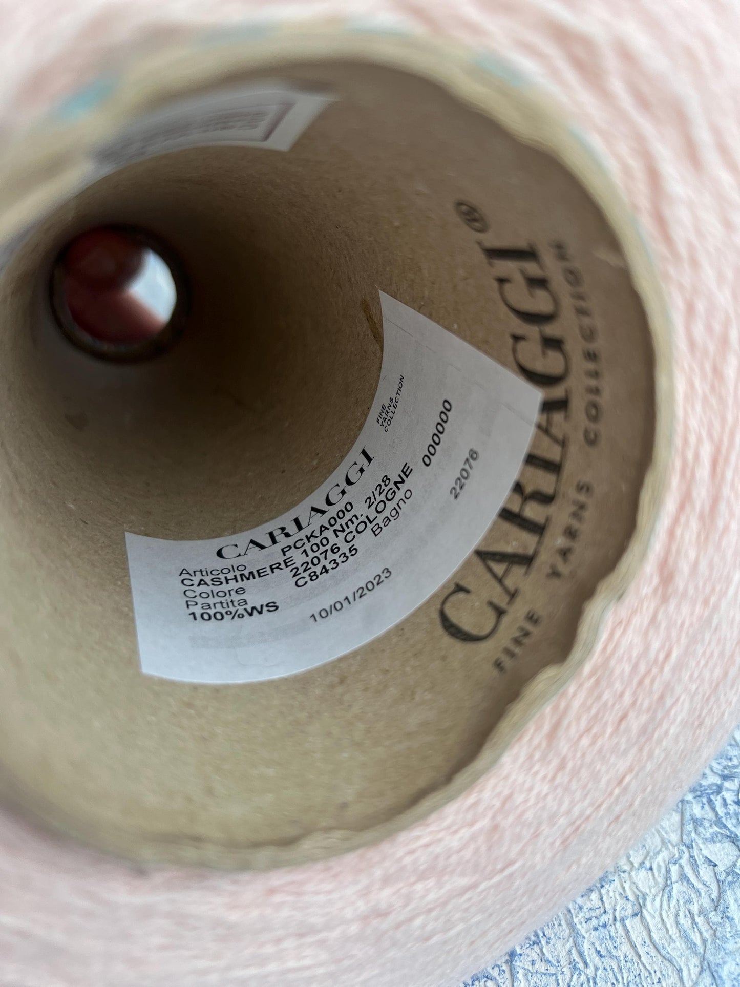 Cashmere yarn 100% for knitting,Cariaggi yarn, Color-Cologhe. Per 100 gr