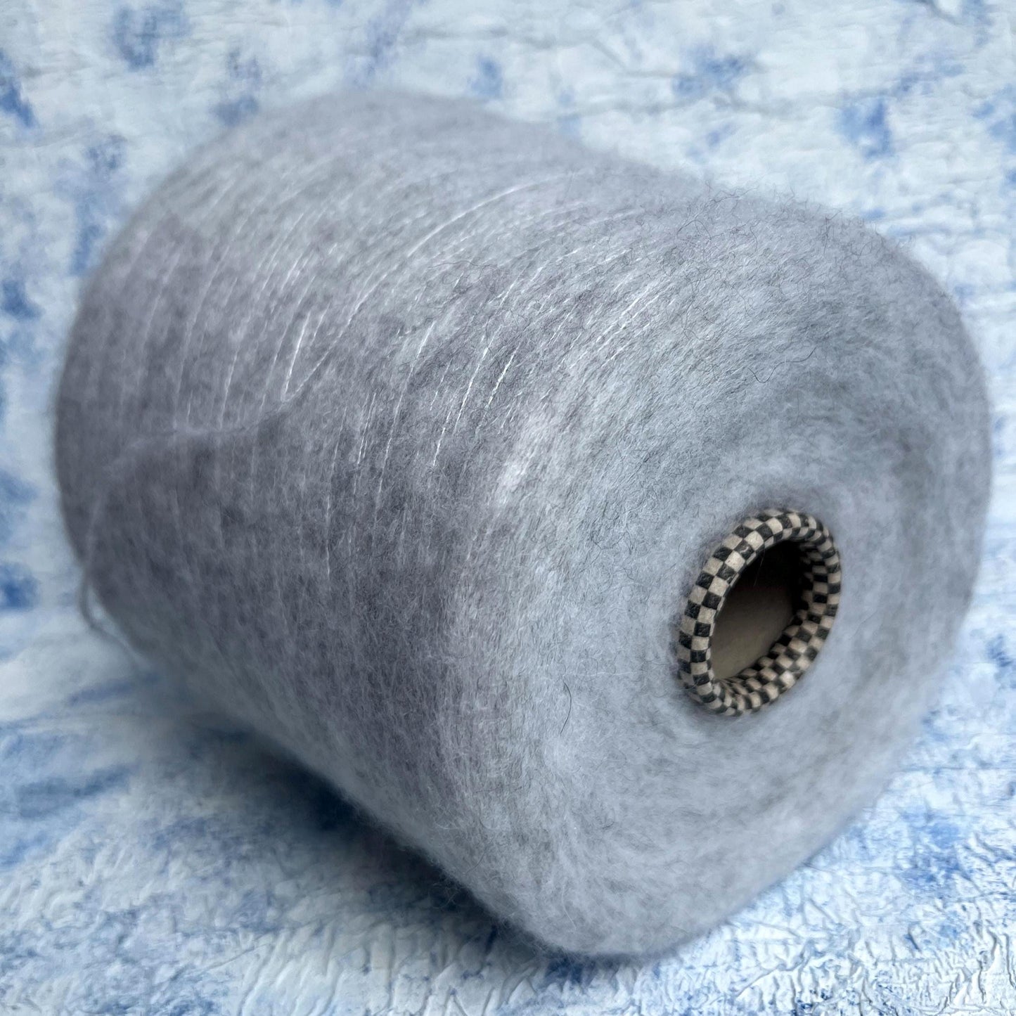 Cashmere 74% & Silk 26% yarn on cone, Cariaggi Nuage, Gray.Per 100 gr