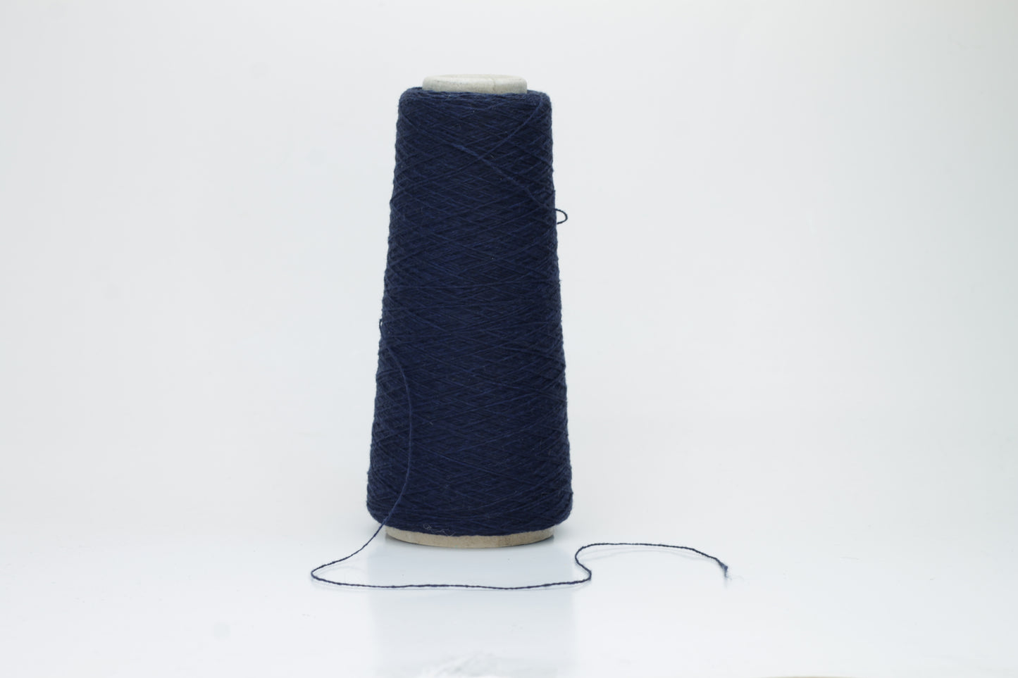 Cashmere yarn 100%, Nm 2/27, Loro Piana yarn Cone, Dark Blue. Lot 80gr