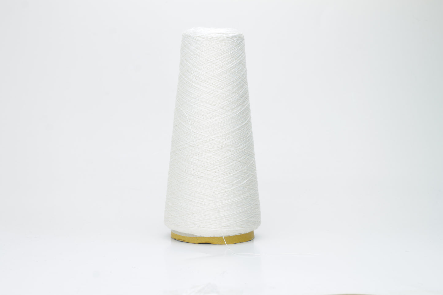 Silk yarn on Cone 100%, Yarn for knitting, Color White. Lot 80 gr