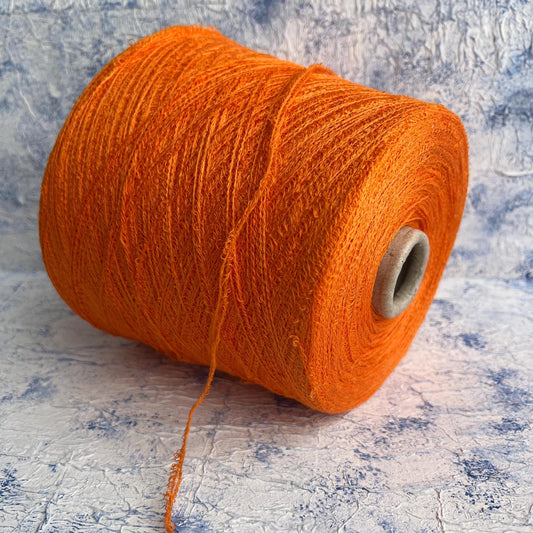Sunflower, 94% Lino yarn, 6% PA, Filpucci yarn, Orange.Per 100 gr