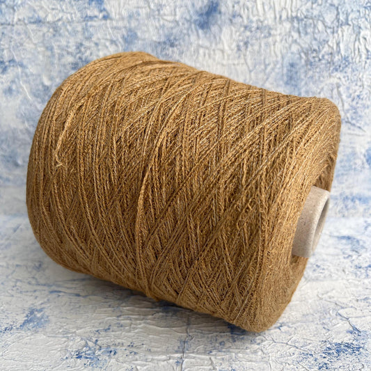 Sunflower,94% Lino yarn for knitting, 6% PA, Filpucci, Gold.Per 100 gr