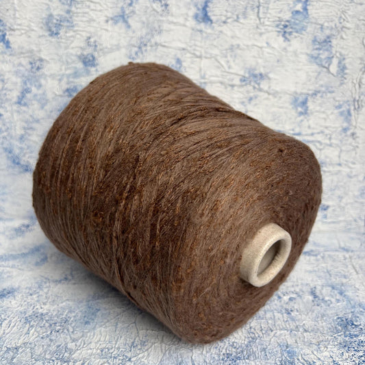 Cotton yarn 48%, PA 30%, Silk yarn 20%, Elast 2%.Moonflower, Brown.Per 100 gr