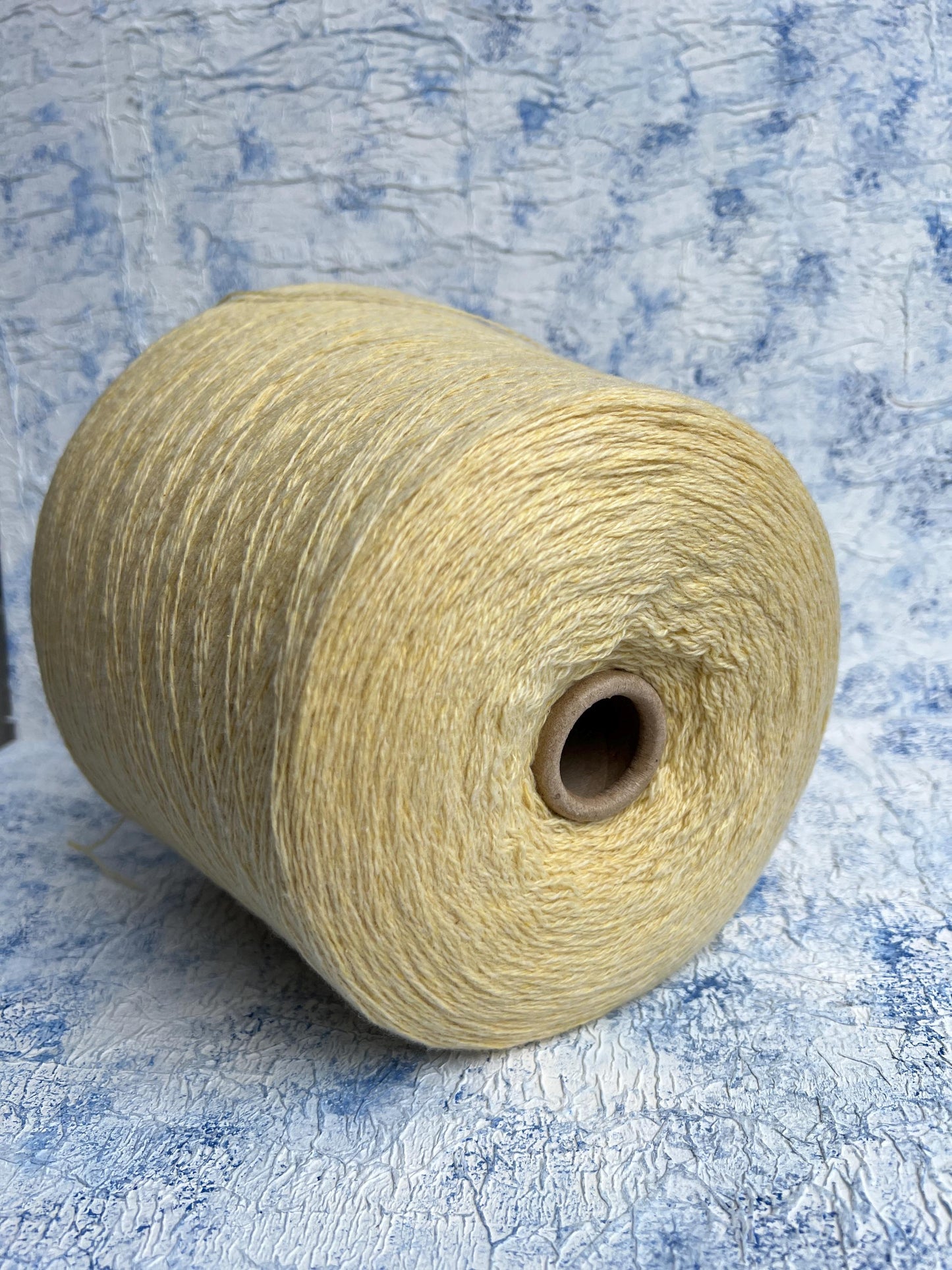 Cashmere yarn 100%, Filpucci yarn on cone, Color-Lemon. Per 100 gr