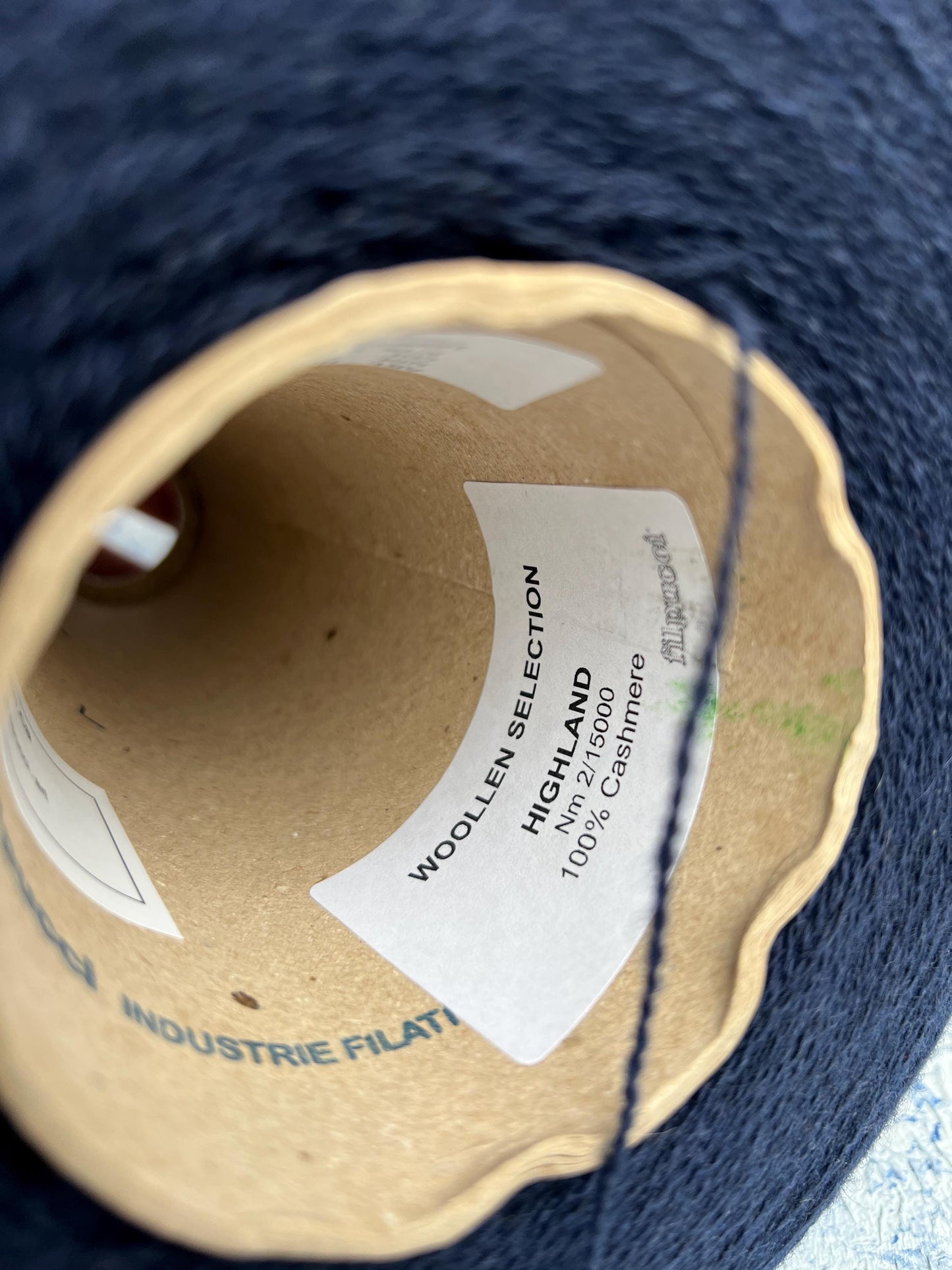 Cashmere yarn 100%,Filpucci yarn, Yarn for knitting.Color-Navy. Per 100 gr