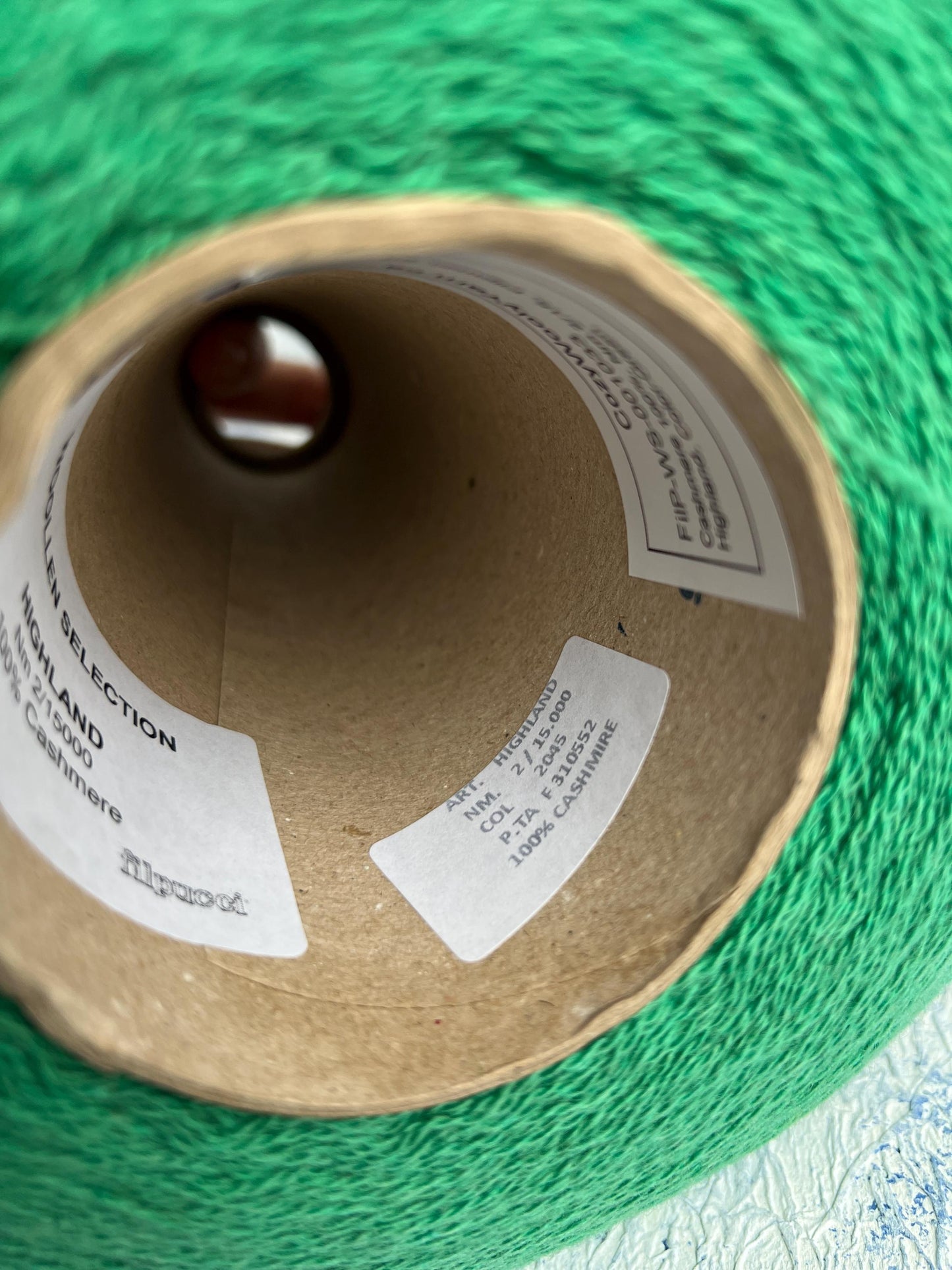 Cashmere yarn 100%, Filpucci yarn for knitting, Color-Green