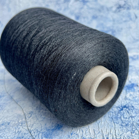 100% Silk yarn on Cone for knitting. Antracite. Per 100 gr
