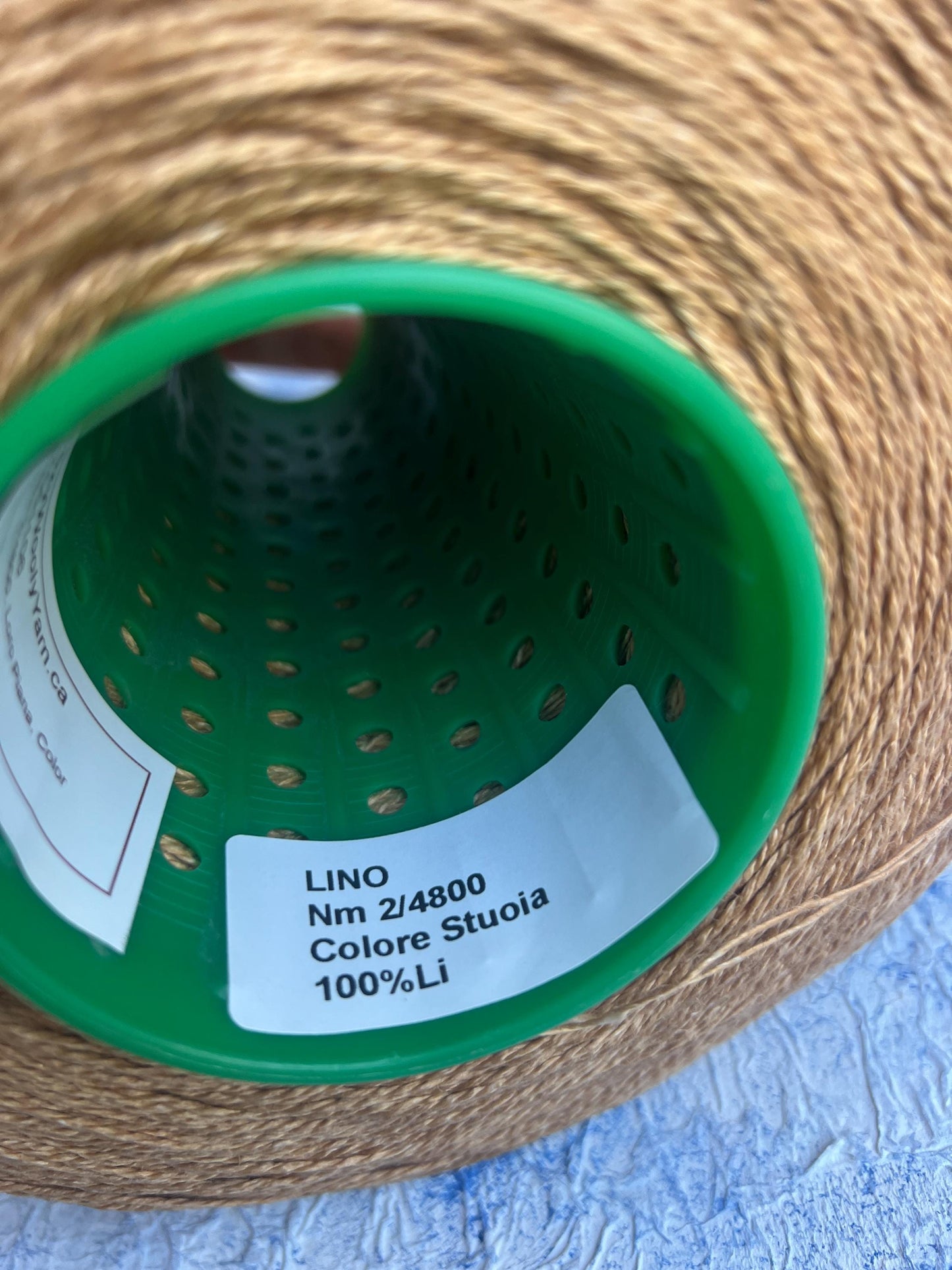 Lino yarn 100%, Loro Piana yarn for knitting, Color Bronze. Per 100 gr