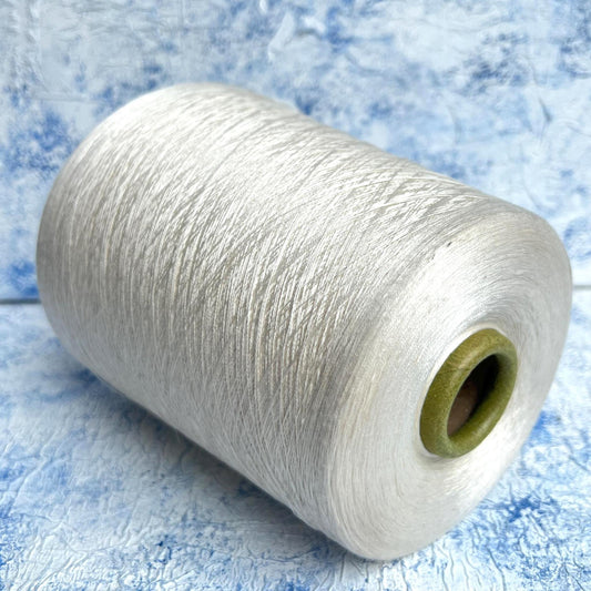 Silk yarn 100%,Loro Piana yarn on Cone for knitting,Color Milk.Per 100 gr