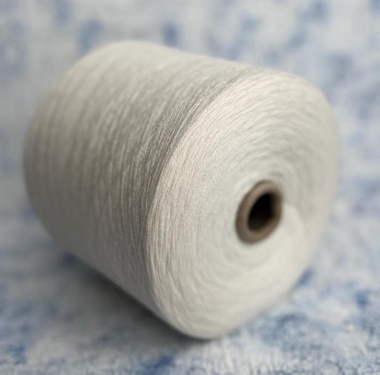 Cashmere Yarn 100%,Loro Piana Yarn on Cone, White. Per 100 gr