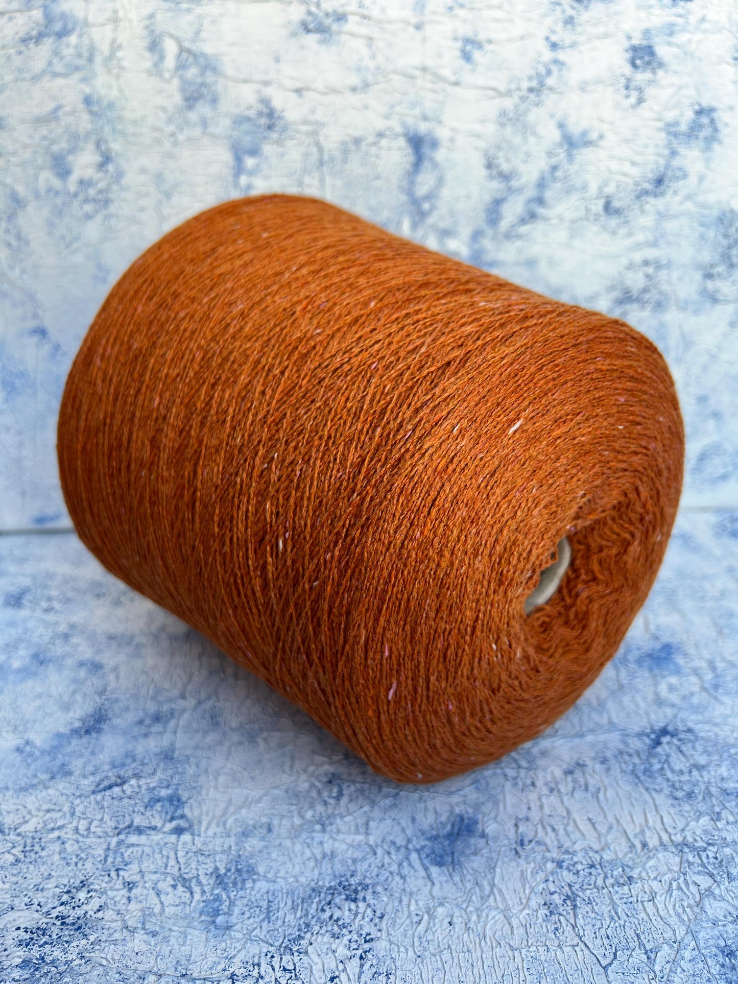 Cashmere 97% & Silk 3% Yarn, Loro Piana New Tweed Coarsehair Yarn, Orange.Per 100 gr