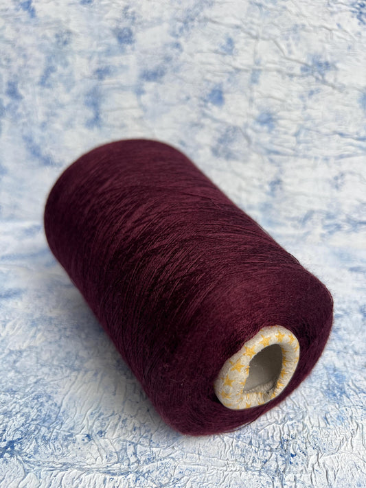 Cashmere 70%&Silk 30% Yarn on Cone,Royal Loro Piana, Color Bordeaux.Per 100 gr