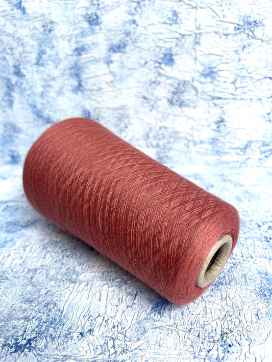 Cashmere 70% & Silk 30% yarn,Royal Loro Piana Yarn, Color Dark Salmon.Per 100 gr