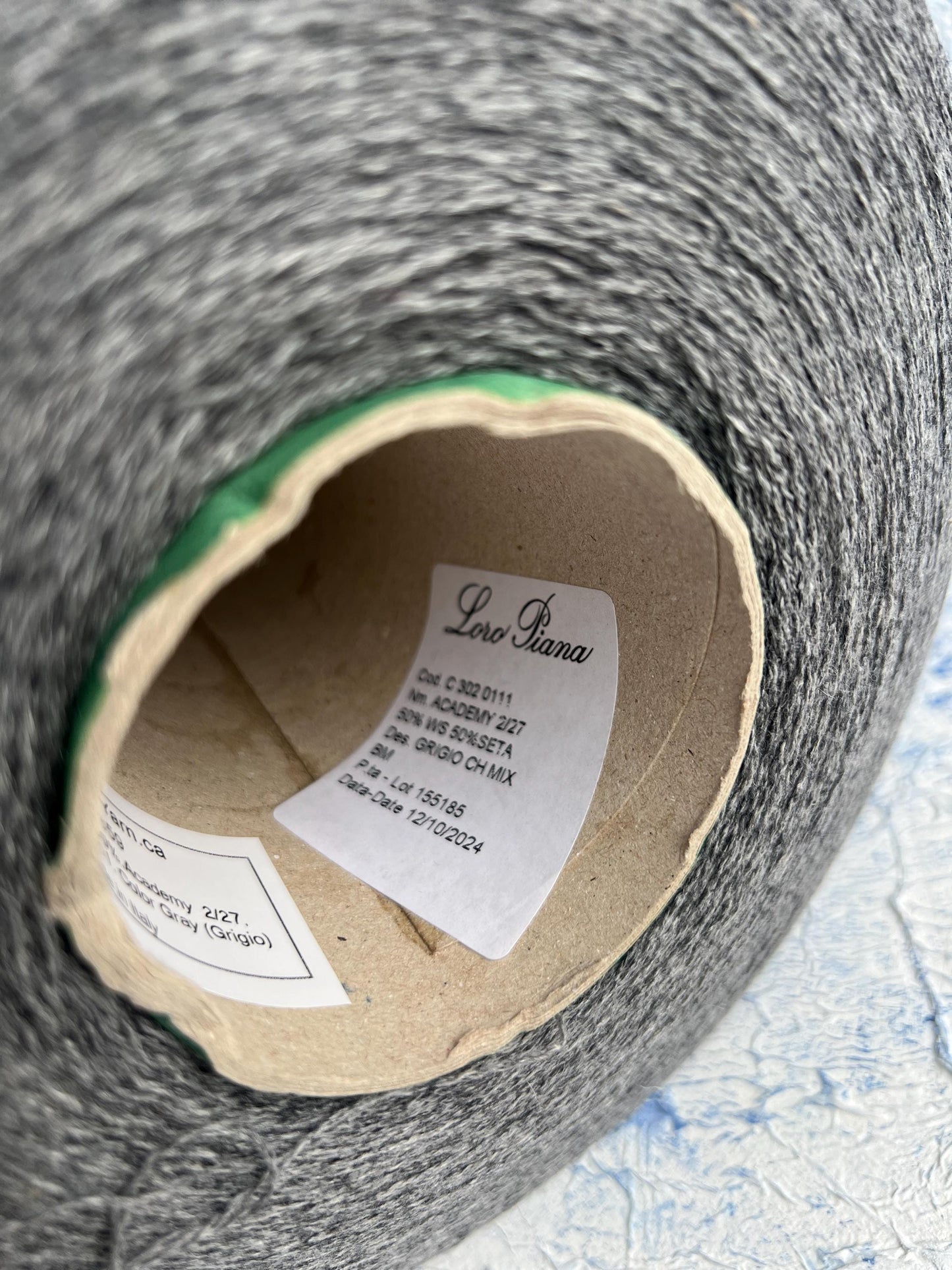 Cashmere Silk Lace Yarn – Loro Piana 50/50 Blend • Color Gray