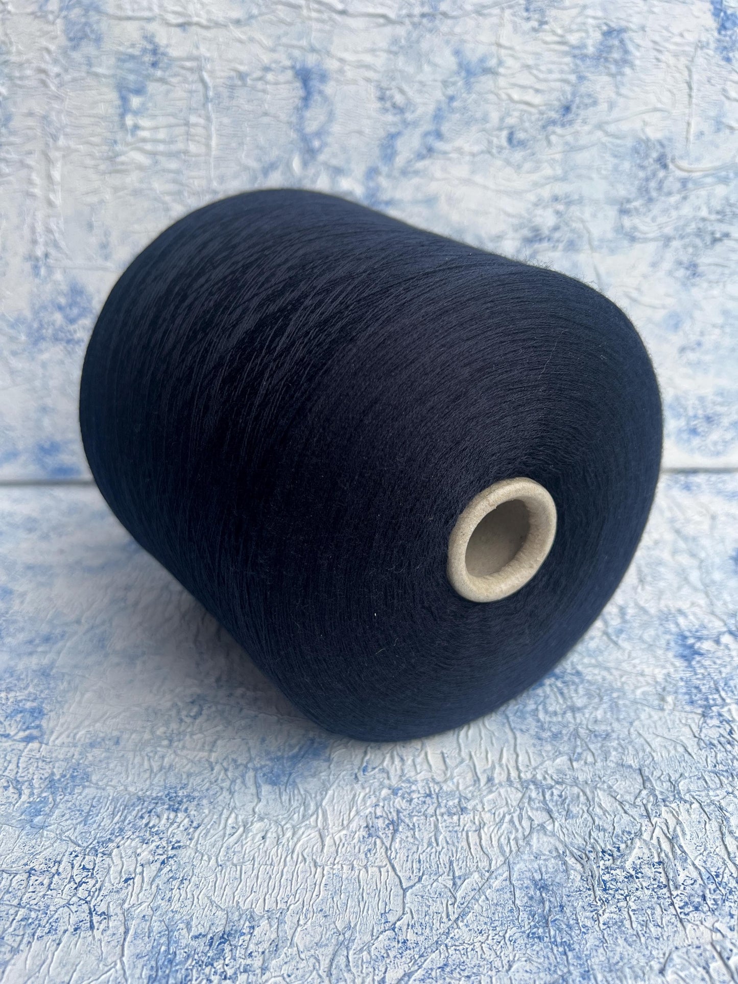 Merino wool yarn 100%, Loro Piana Wish yarn on cone, Blue. Per 100 gr