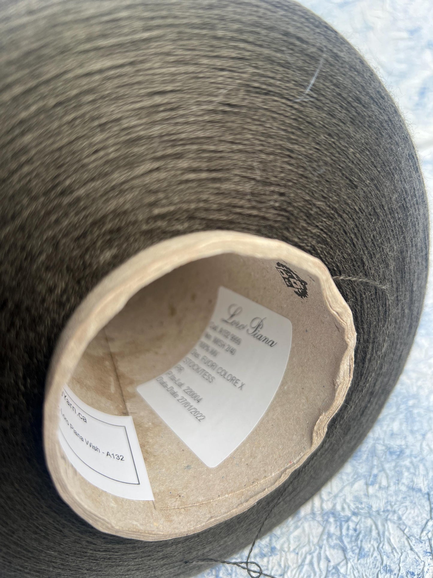 Merino yarn 100%, Loro Piana Wish yarn for knitting, Dark Olive. Per 100 gr