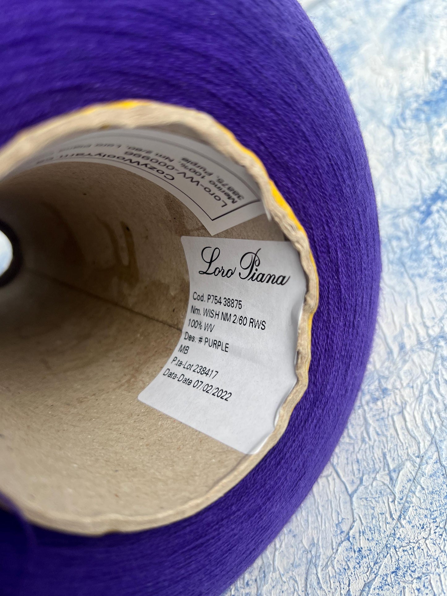 Merino yarn 100%, Loro Piana Wish yarn for knitting, Purple. Per 100 gr