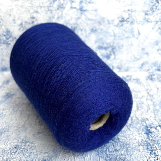 Merino yarn 100%,Loro Piana Malfile yarn on Cone, Blue. Per 100 gr