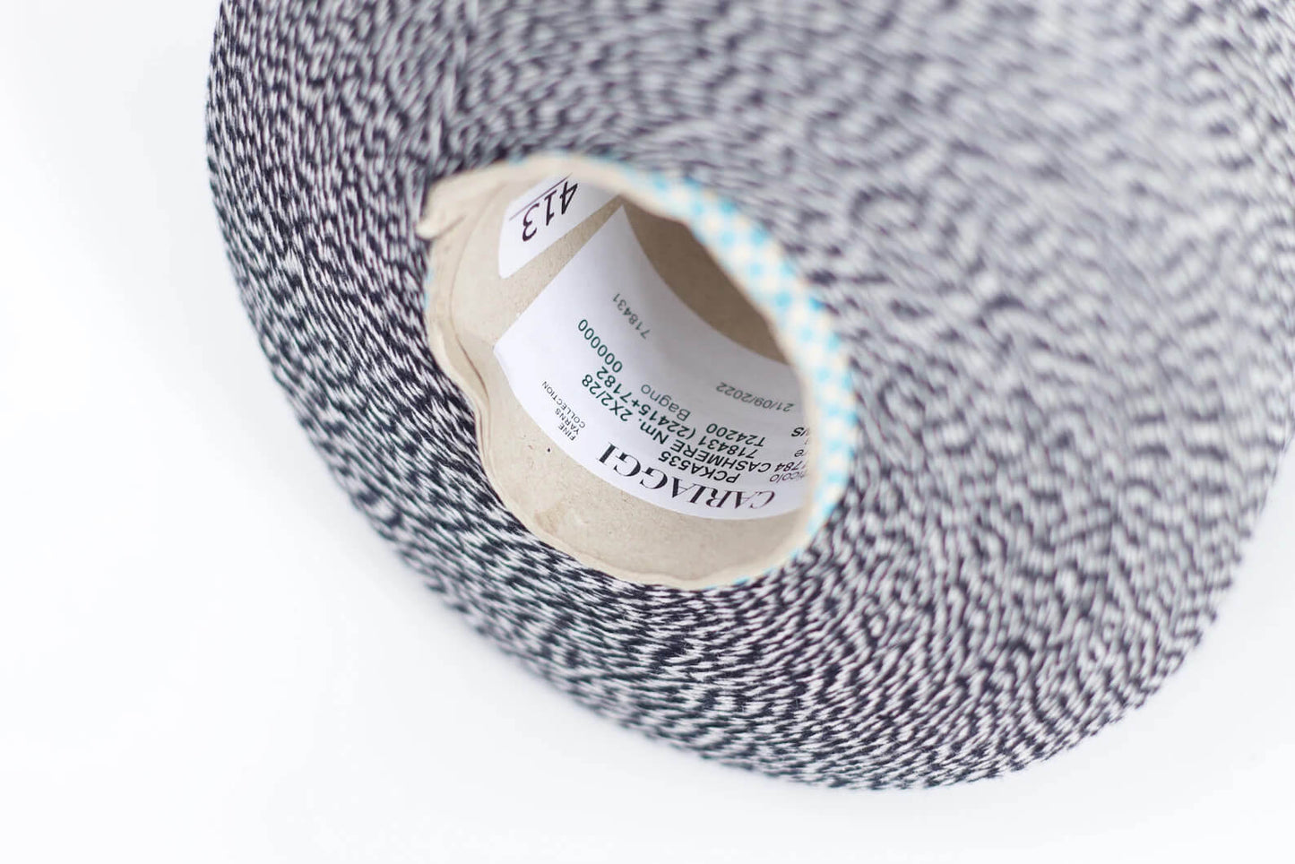 Cashmere Yarn 100%, Cariaggi Yarn PCKA535, Milange black&white, per 100 gr