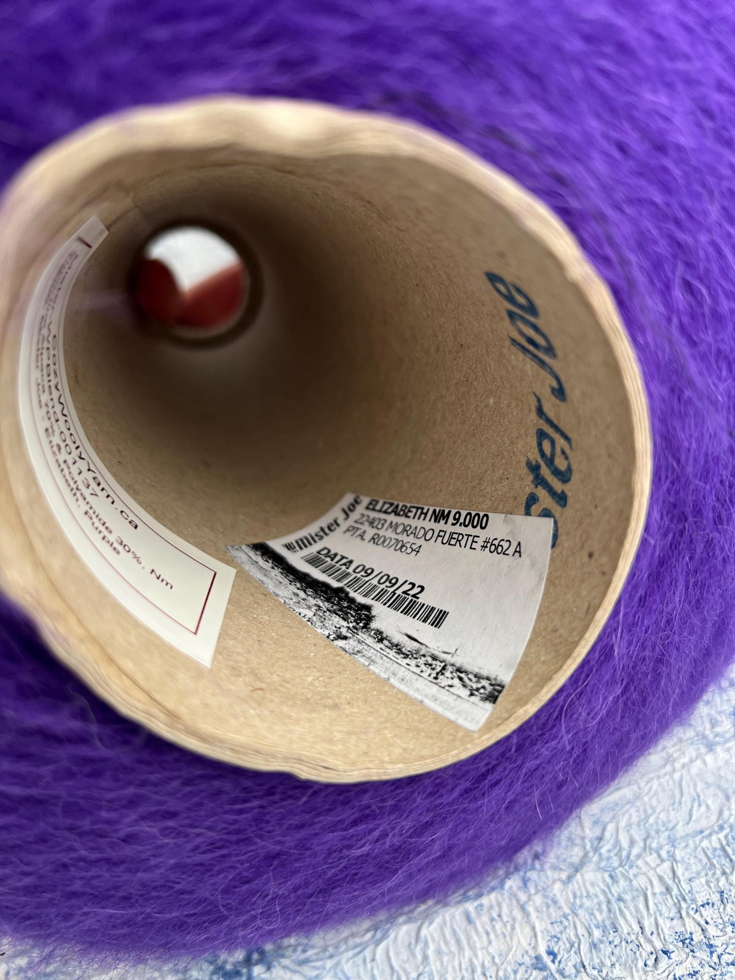 Superfine Alpaca 70% & Polyamide 30% yarn, Mister Joe, Purple.Per 100 gr