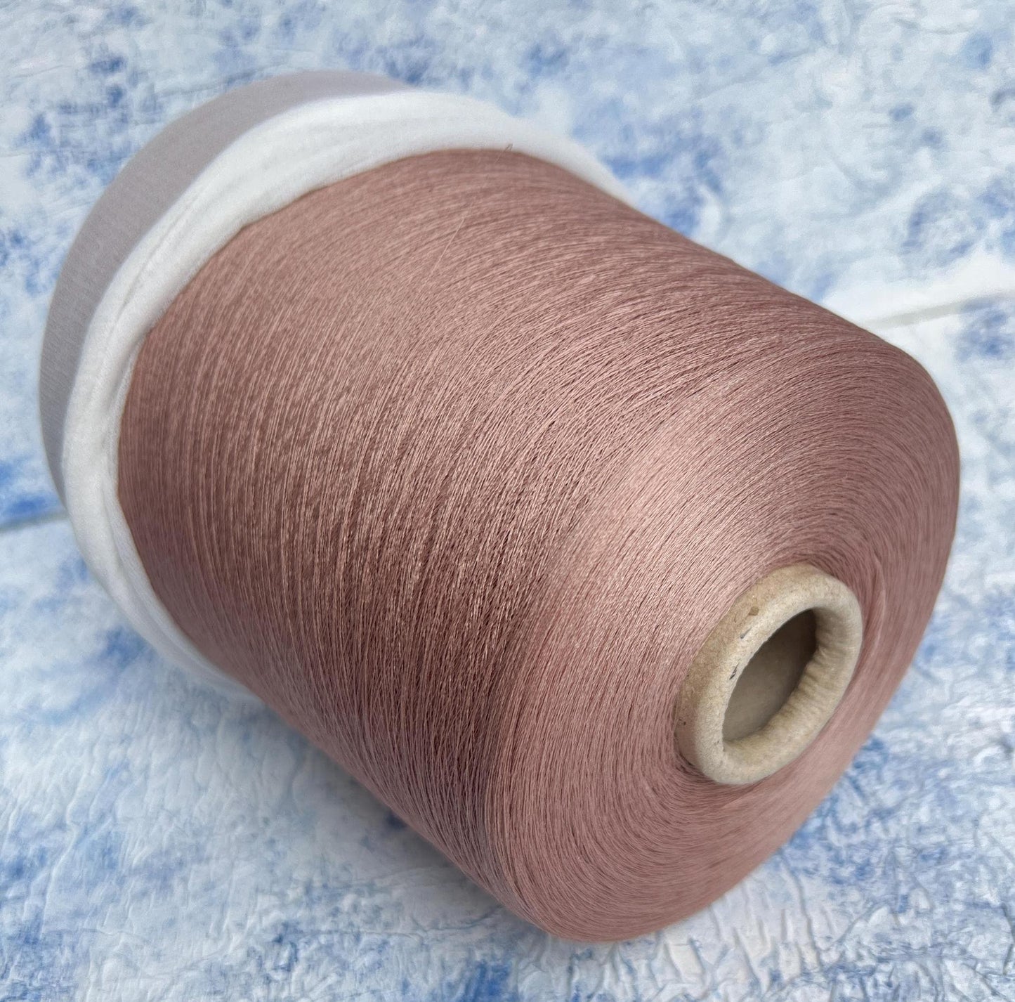 Silk yrn 100%,Pecci yarn. Yarn on Cone, Color Dusty Rose. Per 100 gr