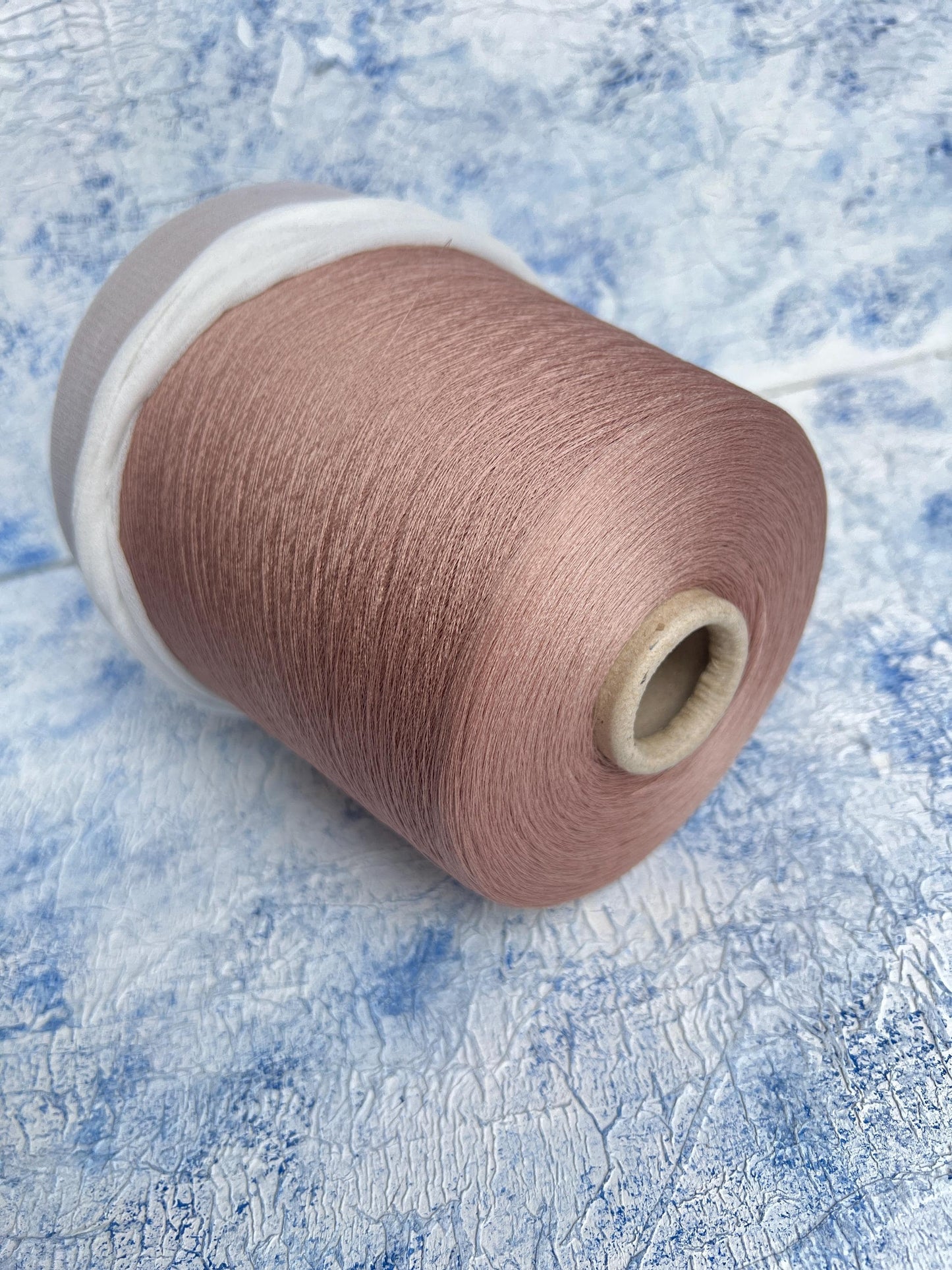 Silk yrn 100%,Pecci yarn. Yarn on Cone, Color Dusty Rose. Per 100 gr