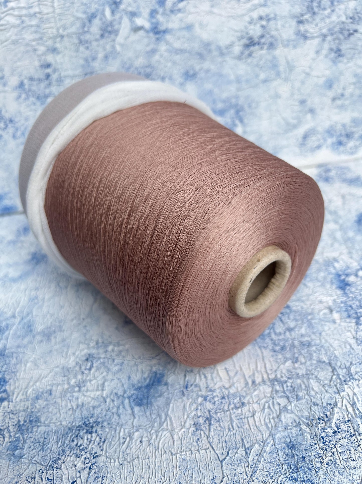 Silk yrn 100%,Pecci yarn. Yarn on Cone, Color Dusty Rose. Per 100 gr