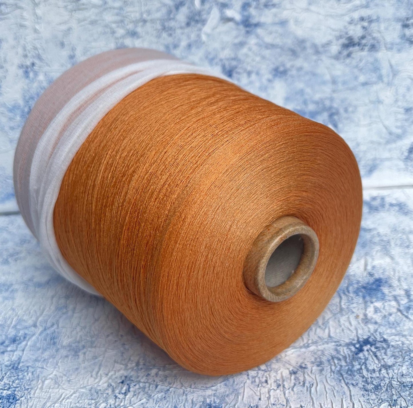 Silk yarn 100%,Nm 1/65, Pecci Filati yarn, Color Orange.Per 100 gr