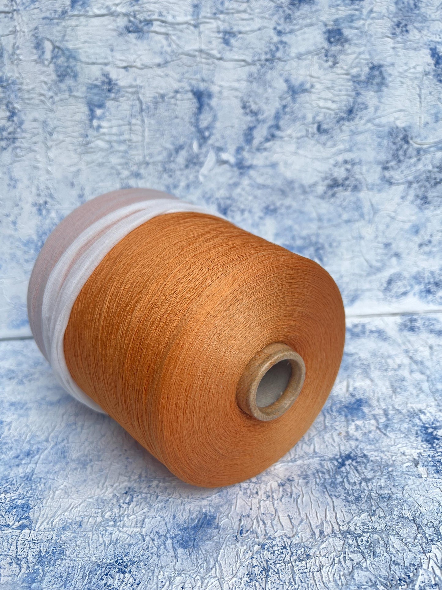 Silk yarn 100%,Nm 1/65, Pecci Filati yarn, Color Orange.Per 100 gr