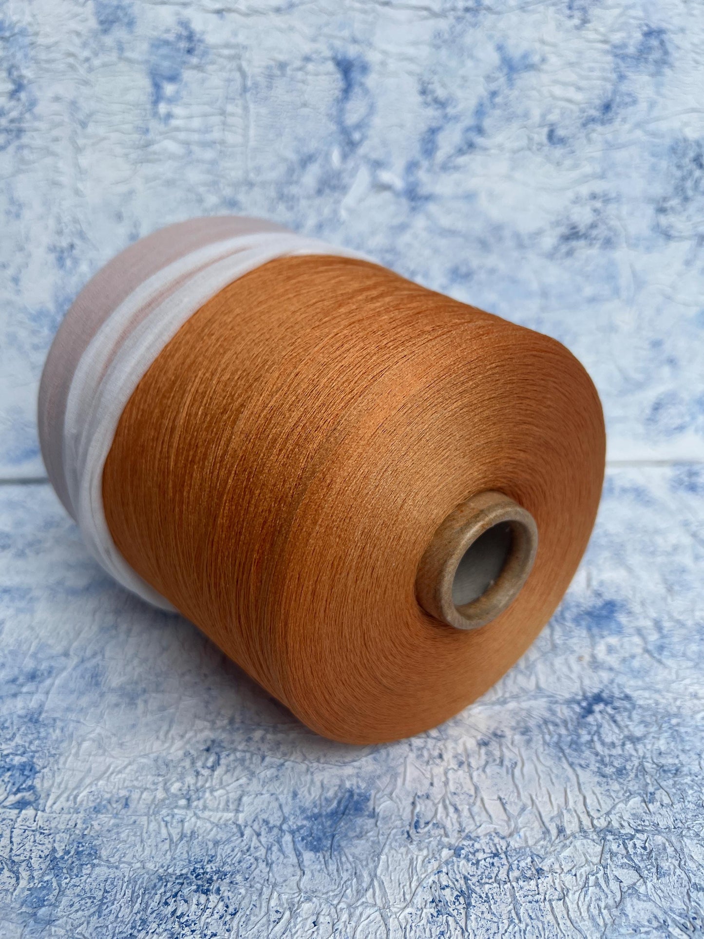 Silk yarn 100%,Nm 1/65, Pecci Filati yarn, Color Orange.Per 100 gr