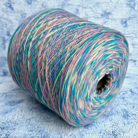 art OLGA, Wool yarn 60%, Polyamide yarn 40%, color Green&Yellow&Purple.Per 100 gr