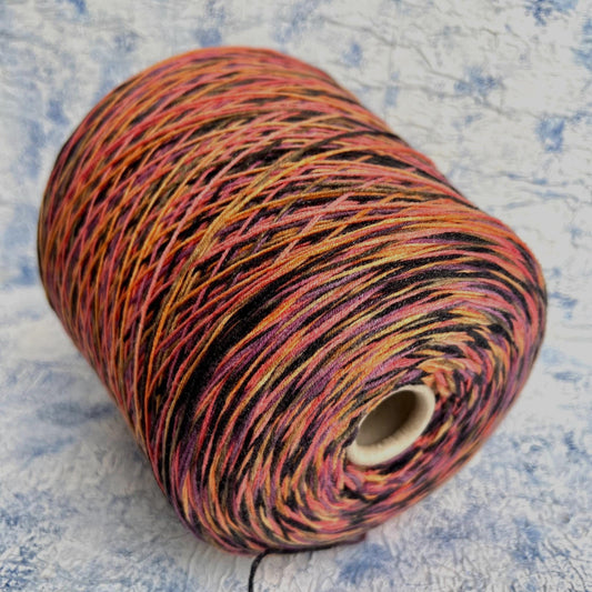 art OLGA, Wool yarn 60%, Polyamide yarn 40%, color Red&Black&Purple. Per 100 gr
