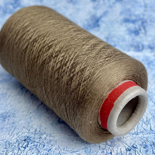 100% Silk yarn for knitting. Yarn on Cone. Bronze. Per 100 gr