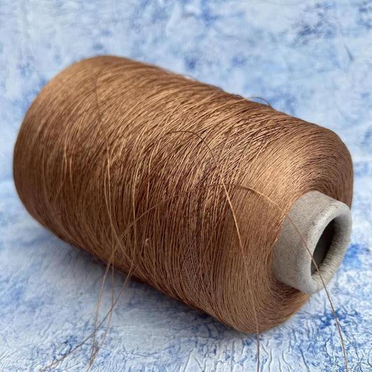 Silk yarn 100%, Matt,Sesia yarn on Cone, Color Bronze. Per 100 gr