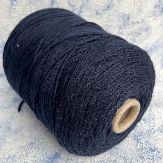 100% RWS Fine Merino wool yarn, Color - Dark Blue. Per 100 gr