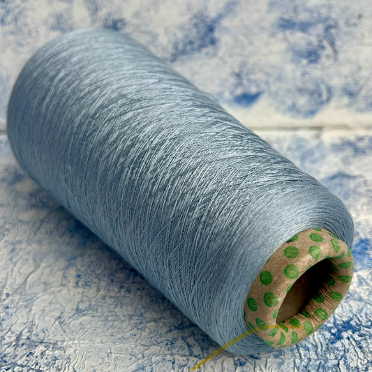 Silk yarn 100%, Selinde,Sesia yarn on Cone, Color Sky Blue. Per 100 gr