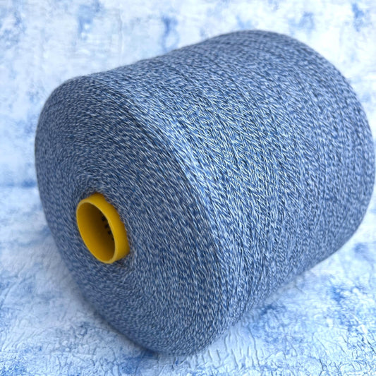 Cashmere yarn 100%, Todd&Duncan.Melange Blue&White.Per 100 gr
