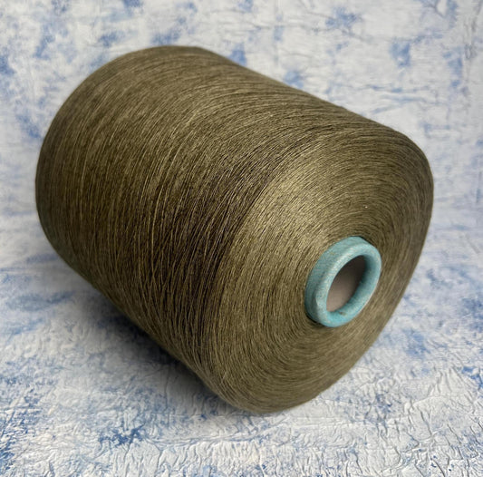 Linene yarn 100%, Nm 1/26, Tollegno SPA, Color Green. Per 100 gr