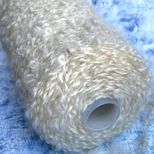 Kid Mohair&Cashmere&Silk yarn for knitting, White.Per 100 gr