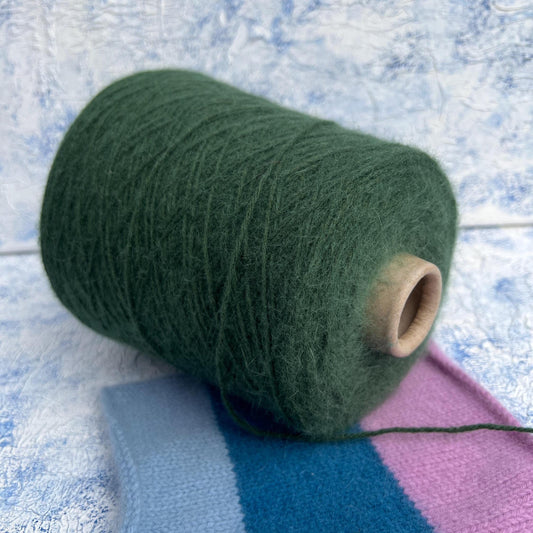 Merino wool yarn 55%, Angora yarn 35%, 10% PA.ZEGNA BARUFFA, Green. Per 100 gr
