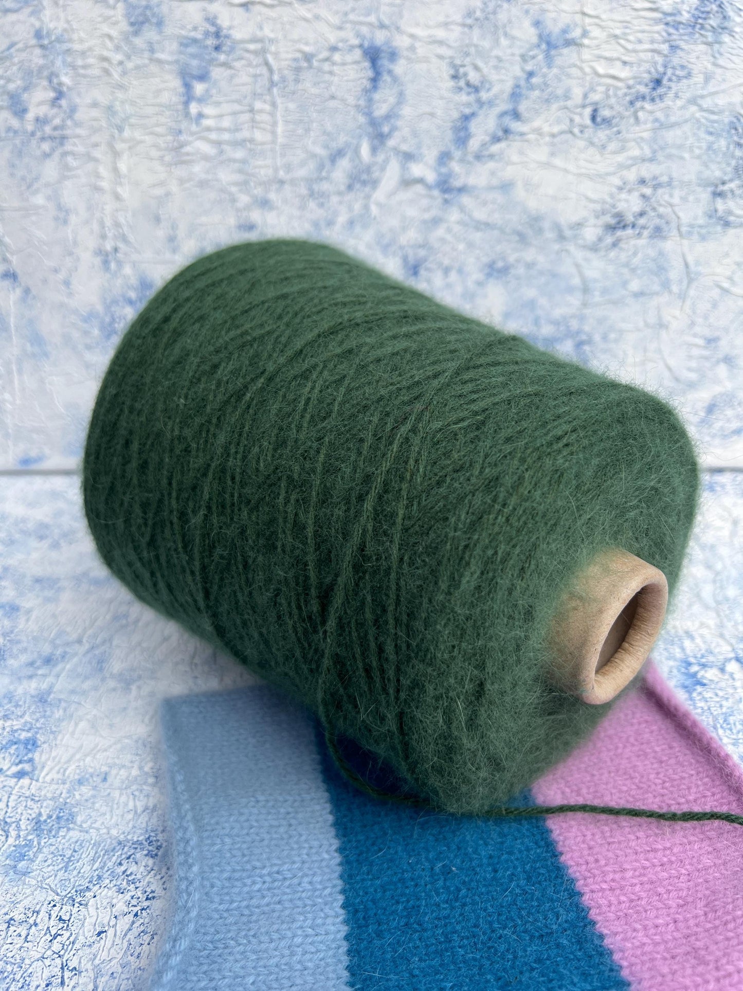 Merino wool yarn 55%, Angora yarn 35%, 10% PA.ZEGNA BARUFFA, Green. Per 100 gr