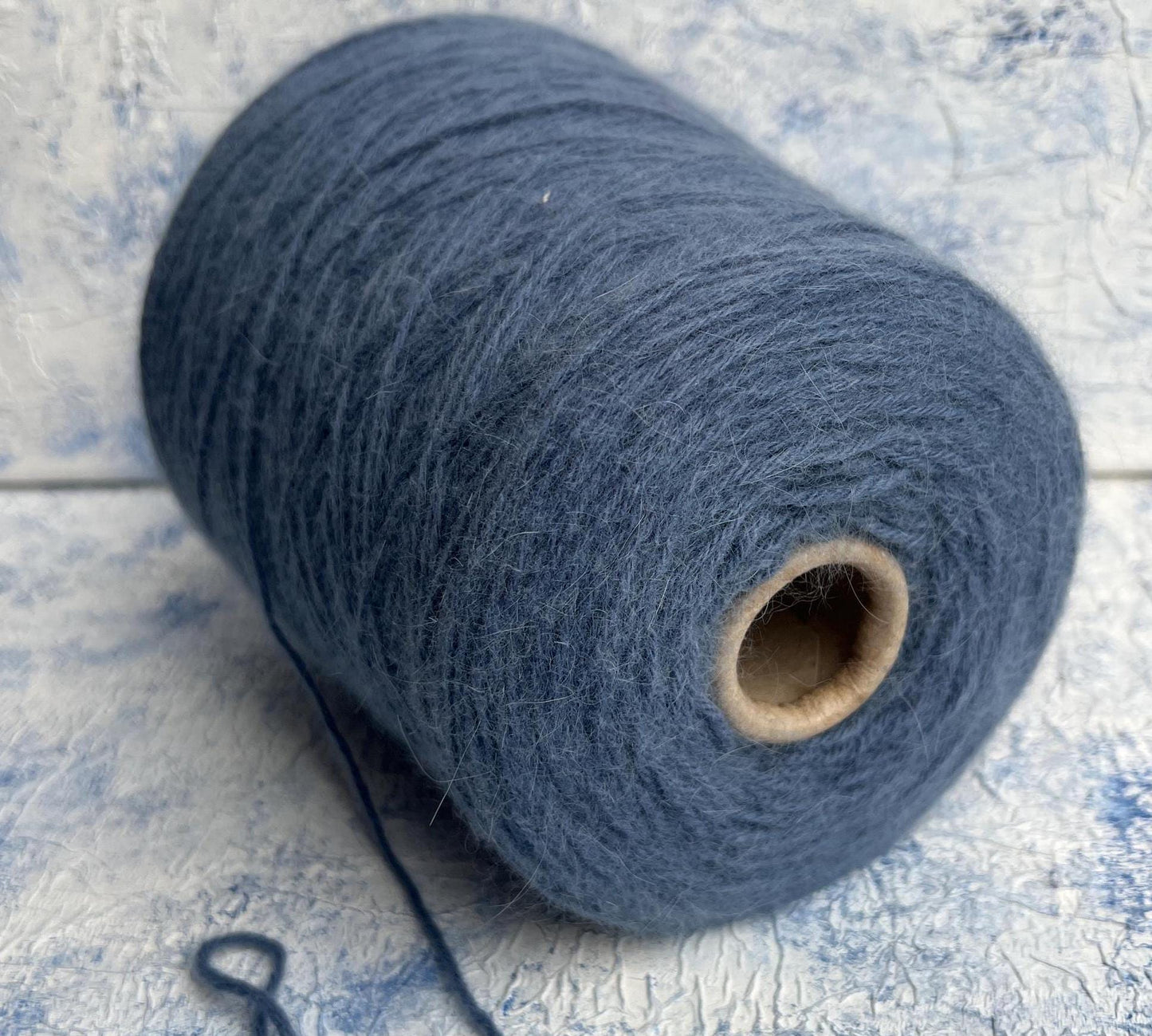 Merino wool yarn 55% & Angora yarn 35%, 10% PA. Savoia (Blue). Per 100 gr