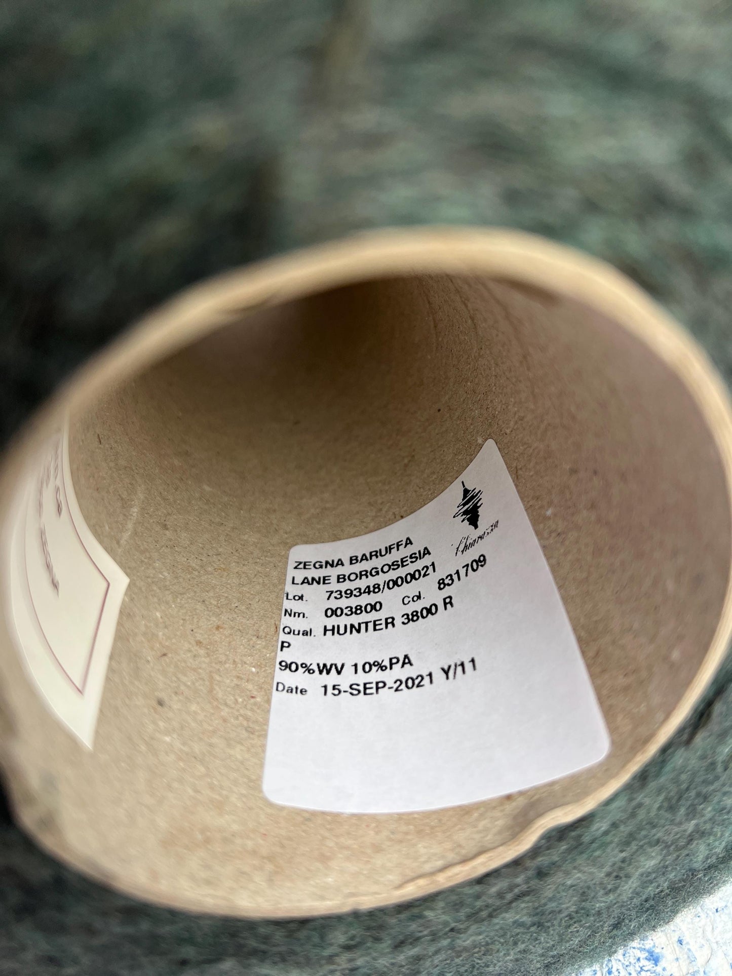 Merino yarn 90%&PA 10%. ZEGNA BARUFFA HUNTER, Green. Per 100 gr