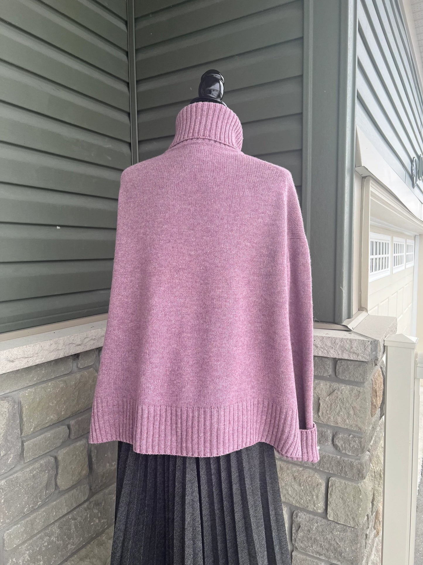 Cashmere sweater, Oversize turtleneck sweater, Winter hand knit clothing women, Knit natural wool jumper