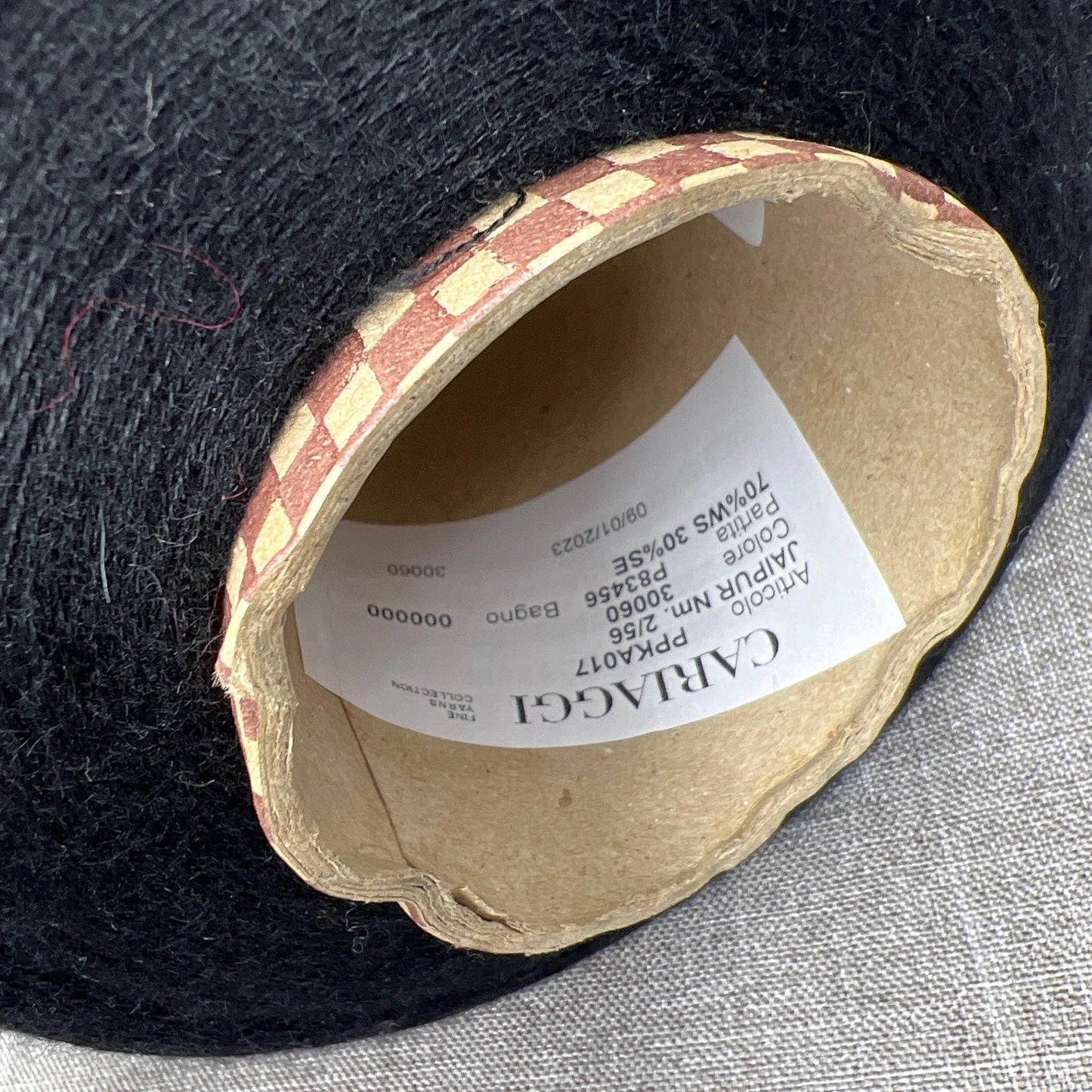 Cashmere 70%, Seta 30%,Nm 2/56, Cariaggi Jaipur, art: PPKA017, colore Black, per 100 gr