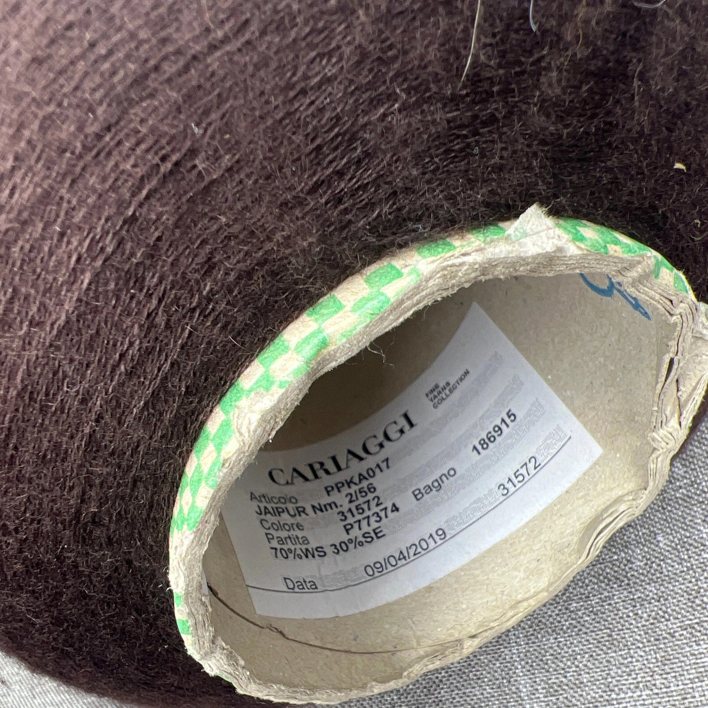 Cashmere 70%, Seta 30%,Nm 2/56, Cariaggi Jaipur, art: PPKA017, colore Brown, per 100 gr