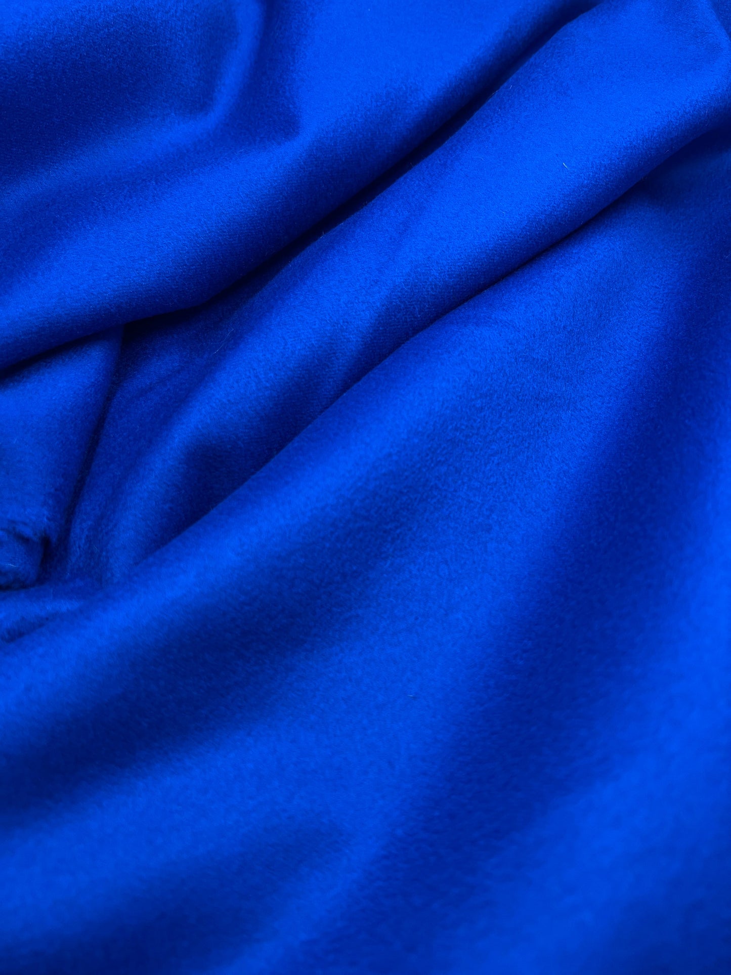 Pure Cashmere Fabric, Blue fabric woven in ITALY, Soft Material for Luxury Jacket, 152cm wide, Lot 2,60m (2.84yard)
