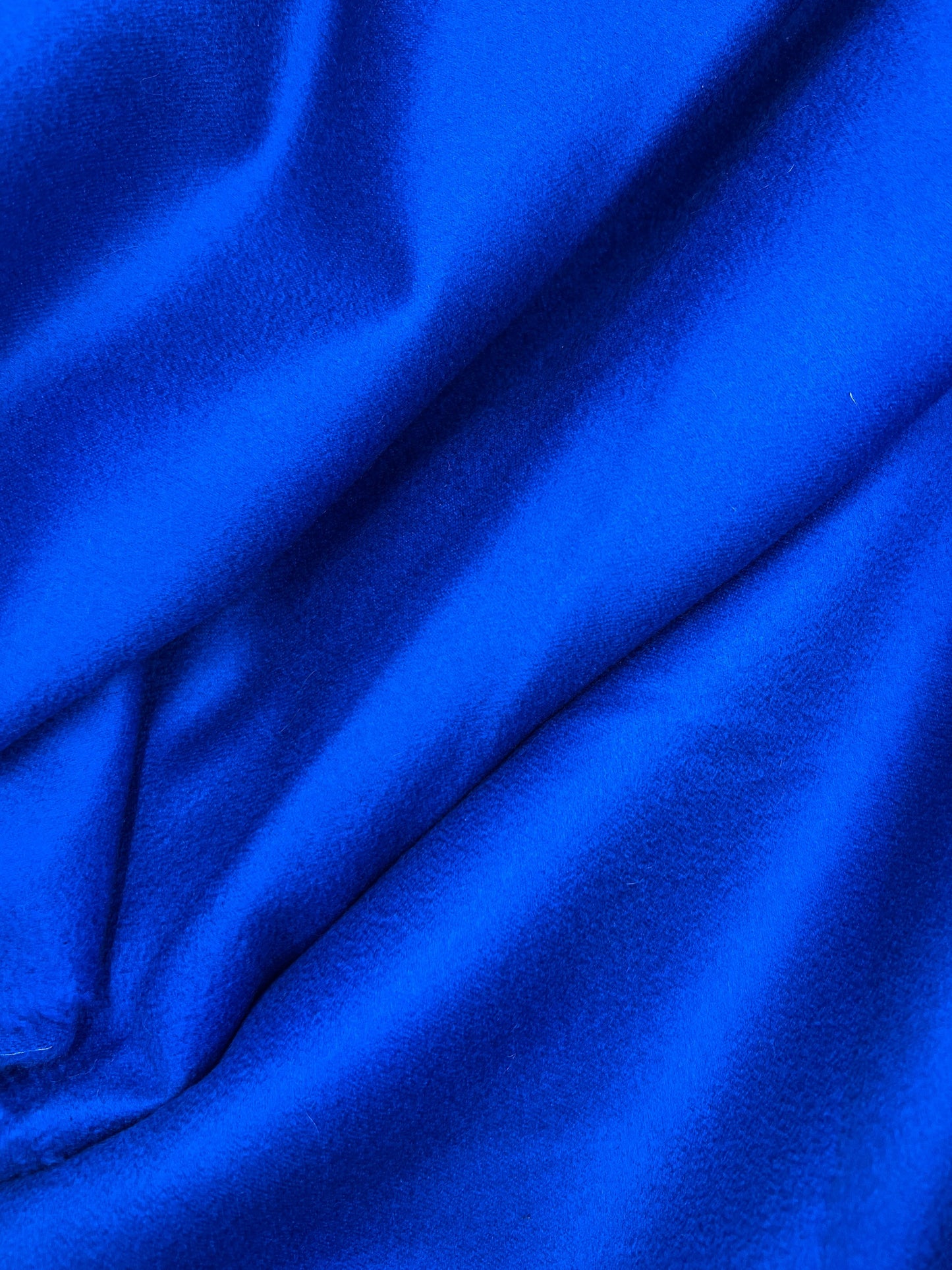 Pure Cashmere Fabric, Blue fabric woven in ITALY, Soft Material for Luxury Jacket, 152cm wide, Lot 2,60m (2.84yard)