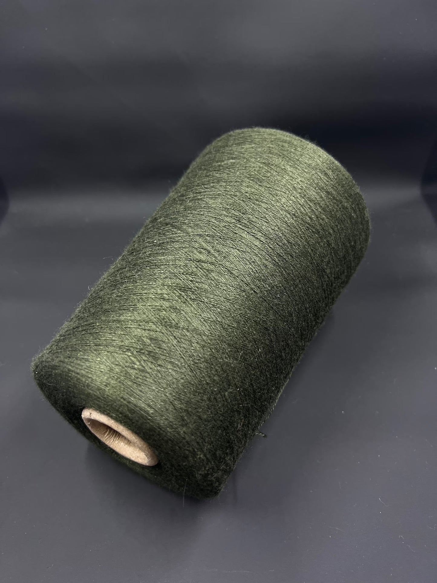 Cashmere 70%, SE 30%, 2/58, Loro Piana-P158 , Color Dark Olive, per 100 gr. Italian Fine Yarn, yarn on cone, Hand Knitting, Machine Knitting